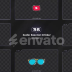 Animated Flat Design Social Media Reaction Icon Pack