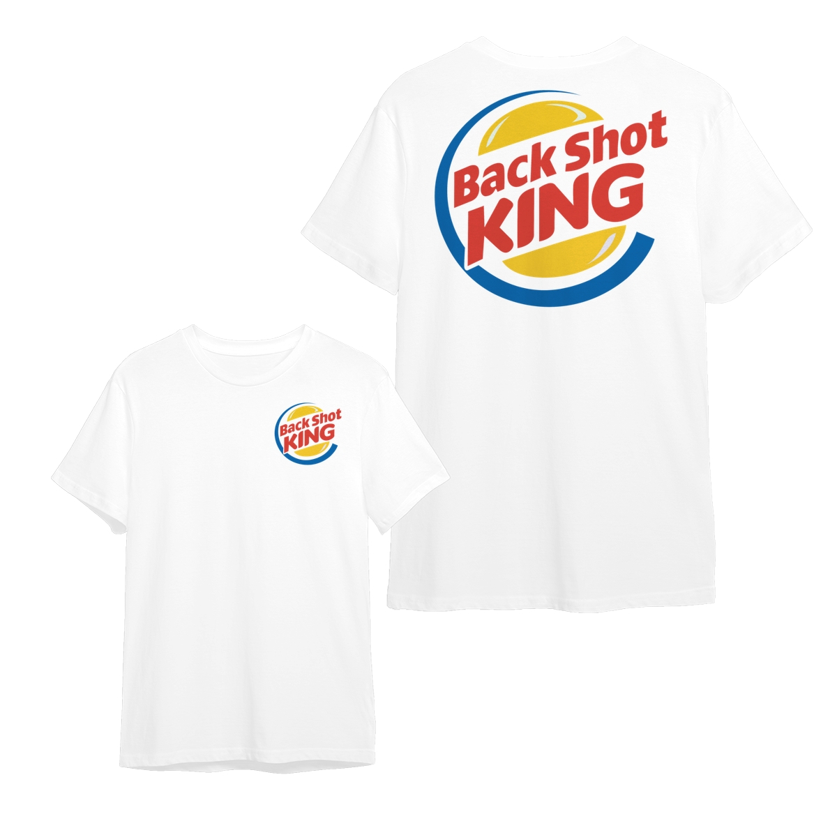 Back Shot King T-Shirt – Funny Retro Graphic Tee For Men, Bold Streetwear, Full Colors And Full Sizes, Soft Cotton Shirt, Perfect For Every Activity