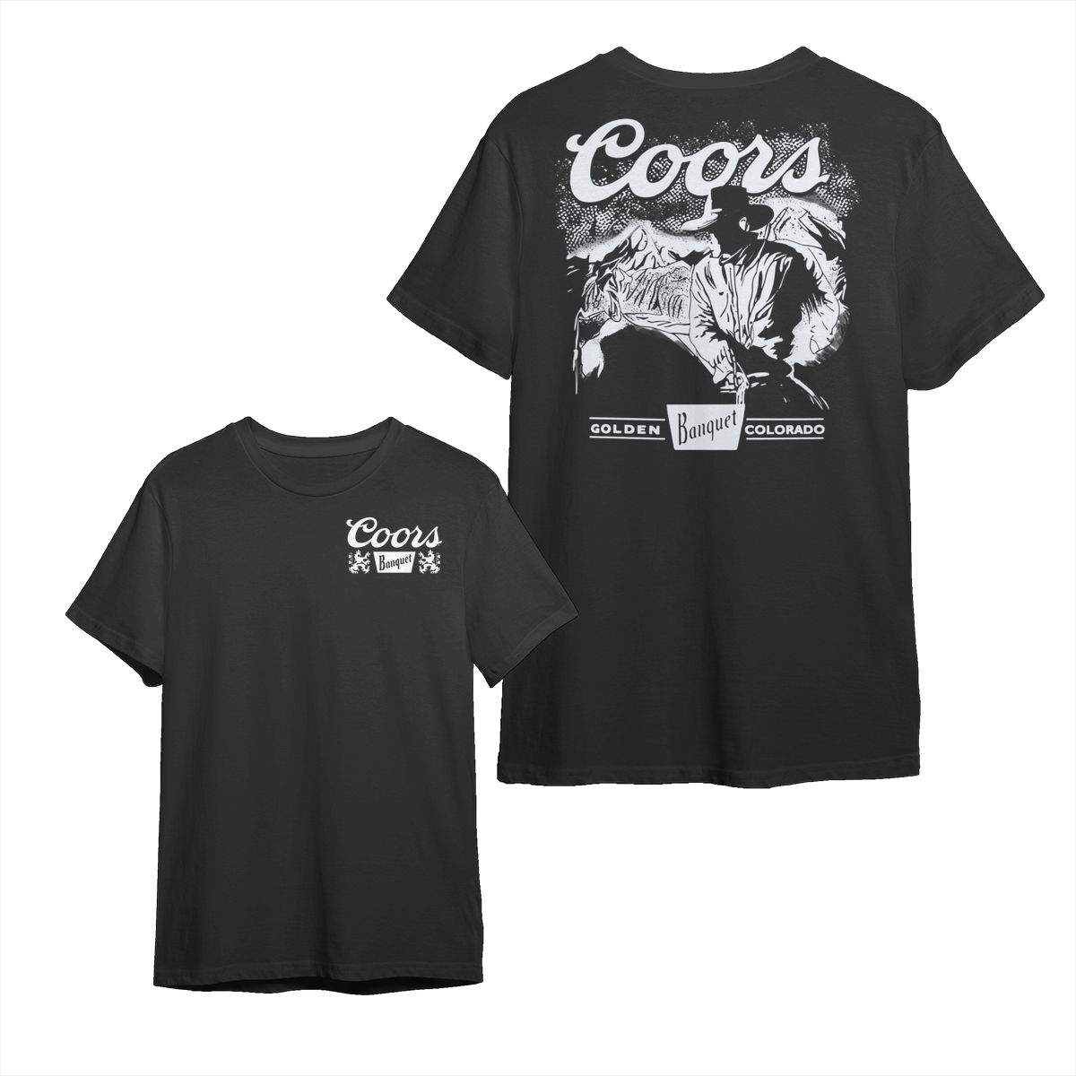 Coors Banquet Golden Colorado Cowboy Mineral T-shirt, Retro Coors Banquet T-shirt, Vintage Beer Drinking T-shirt, Gift For Barbecue Party Outfit, Gift For Rustic Country Style Fans, Gift For Beer Shirt Collectors