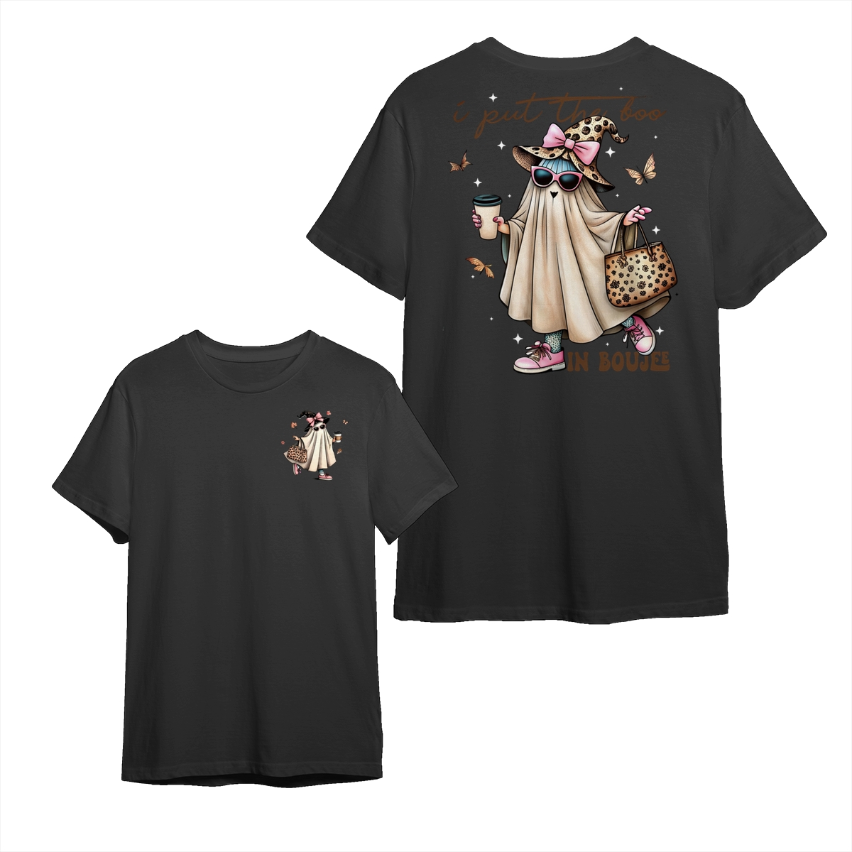 Halloween Boujee Ghost Shirt – Fun I Put the Boo in Boujee Design with Fashionable Ghost Girl Print, Cozy Unisex Sweatshirt for Costume Parties, Trick or Treat & Fall Wear