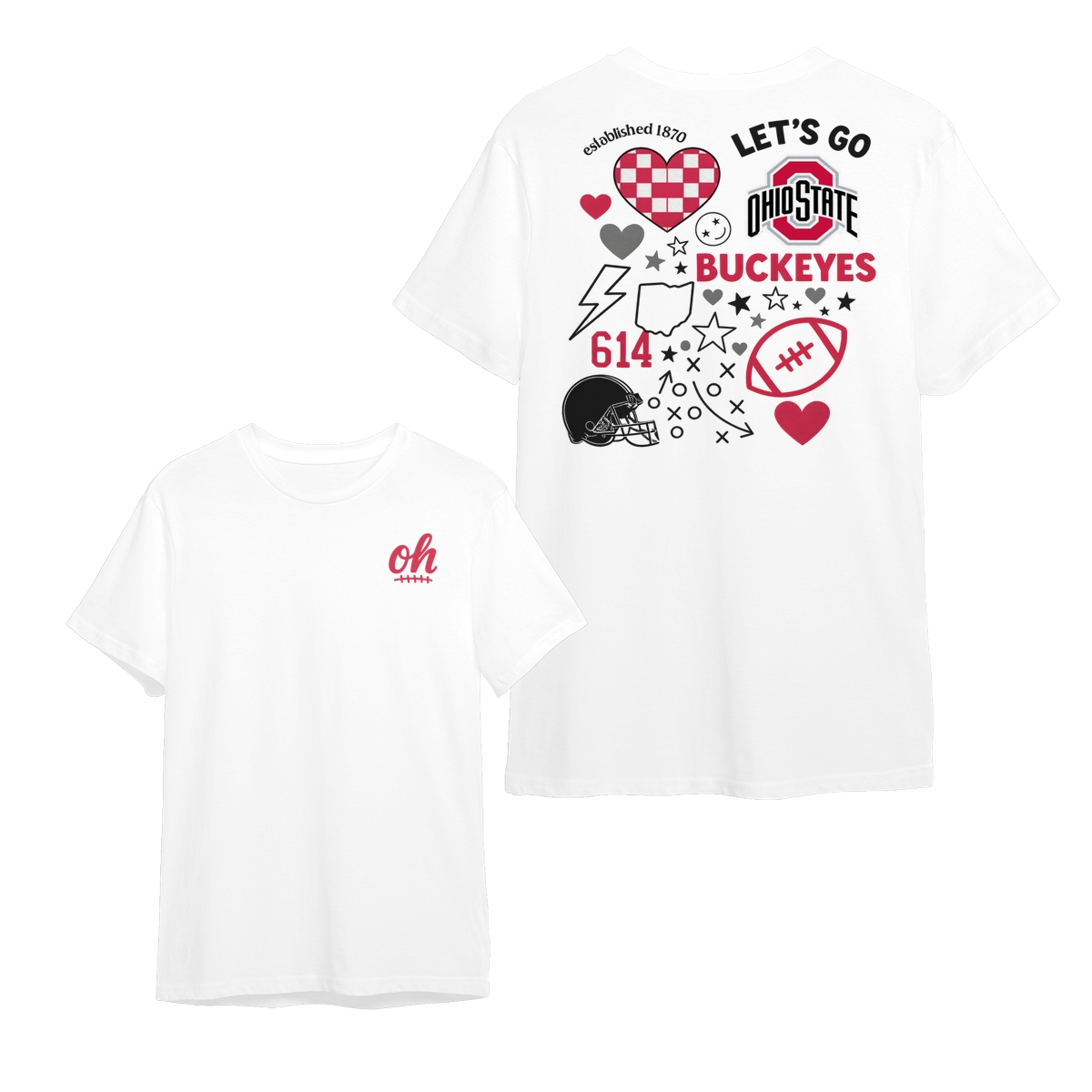 Ohio State Buckeyes Game Day Vintage Football T-Shirt, Retro Sport Style Crewneck Shirt for Football Fans, Unisex, Graphic tee, Vintage College Football, Classic College NCAA Shirt Top Cotton Full Size Full Color Fit Womenswear Menswear Bottom Check