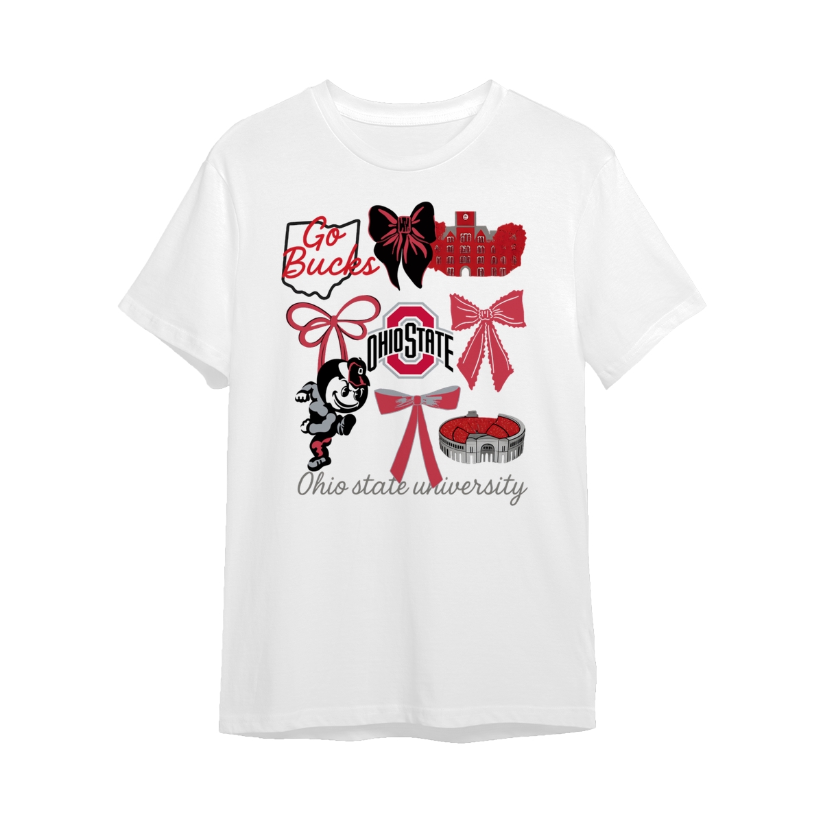 Ohio State Buckeyes Coquette NCAA College Vintage Shirt – White Color, Retro All Teams Football Crewneck, Cute Preppy Game Day Pullover, Girly Sporty Fall Outfit, Cozy College Fan Top, Trendy Gift for Football Lovers