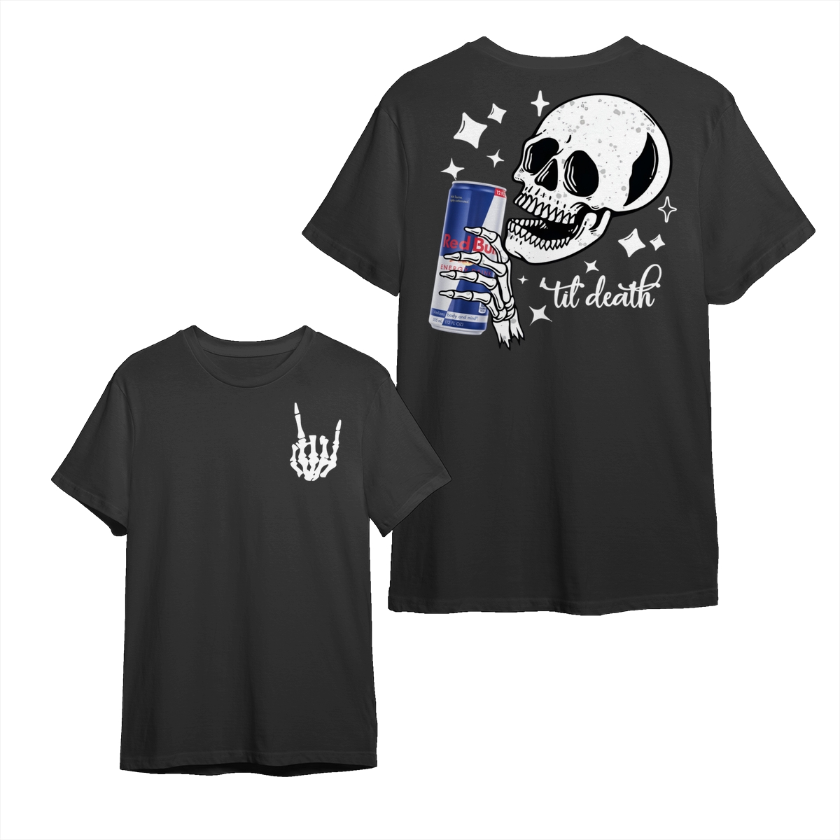 Til Death Monster Zero Ultra Shirt – 2-Sided Energy Drink Graphic Hoodies, Cotton Streetwear for Men and Women, Casual Thermal Aesthetic Top