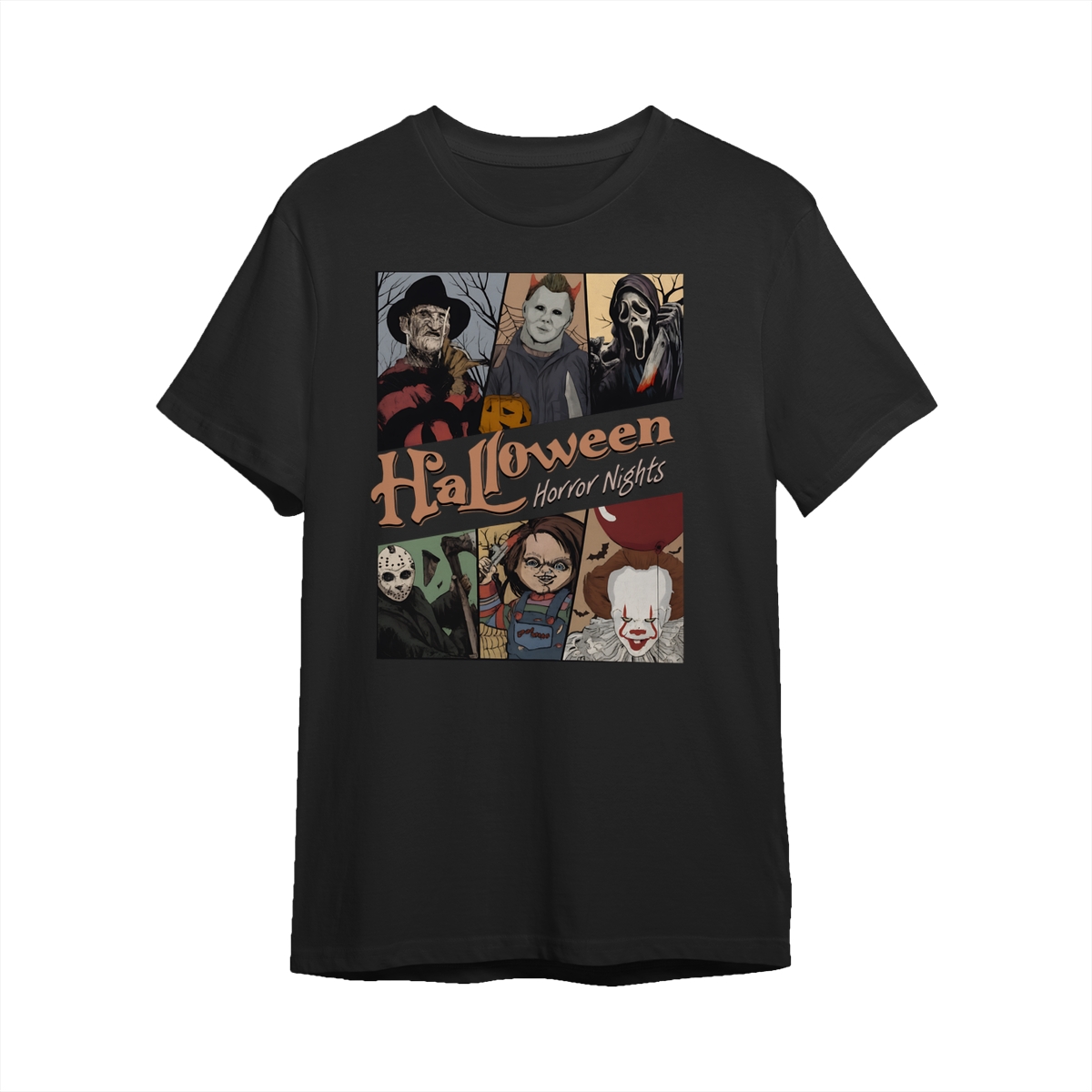 Vintage 90s Halloween Movies Shirt, Horror Night Shirt, Horror Movies Characters, Halloween Comfort Colors Shirt Cotton T Shirt Tee Comfy