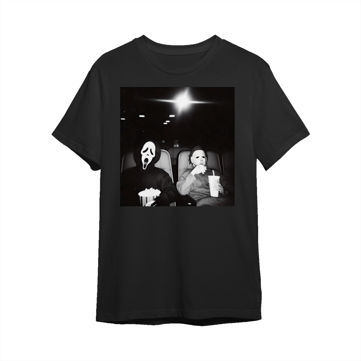 Vintage Scream Ghostface Halloween TShirt – Sweatshirt – Hoodie, Horror Movie Characters Shirt, Funny Scary Movie Popcorn Shirt, Spooky Halloween Gift