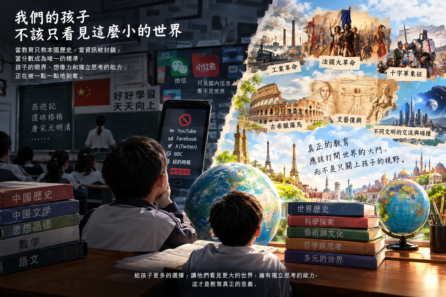 被困在答題紙裡的孩子：大陸教育、資訊封閉與被壓縮的想像力