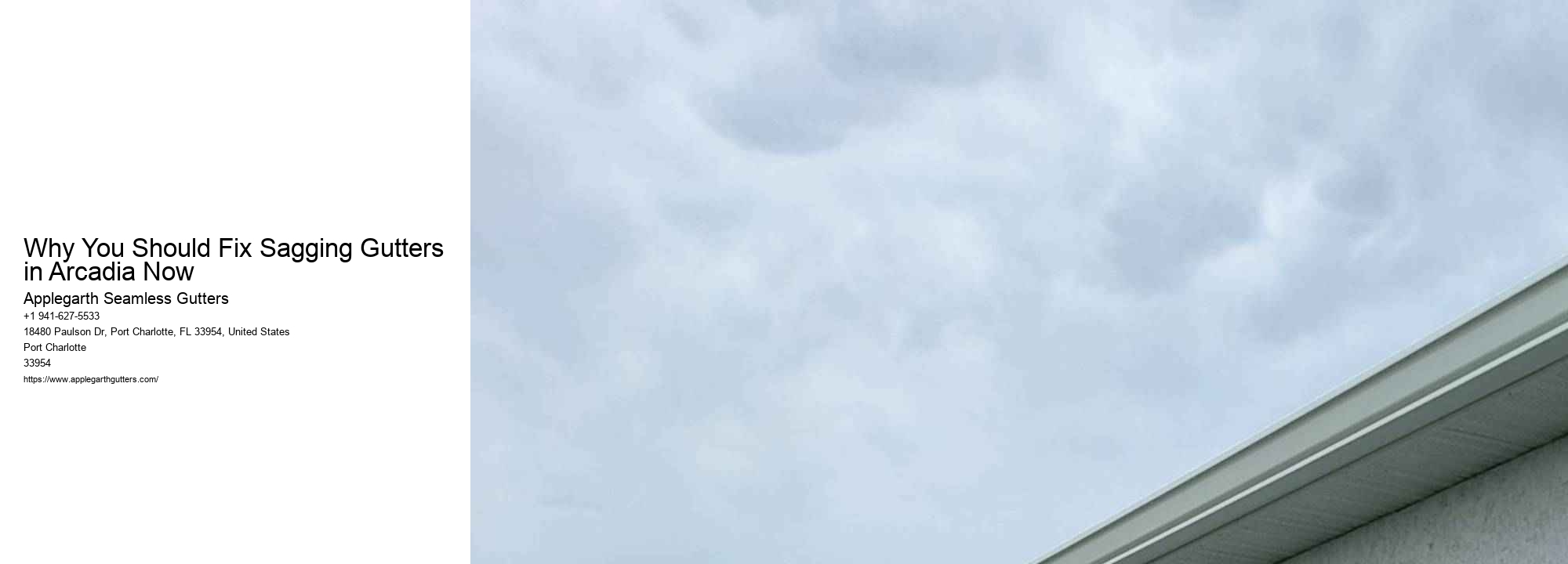 Why You Should Fix Sagging Gutters in Arcadia Now