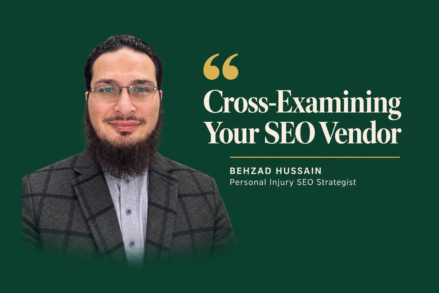 Cross-Examining Your SEO Vendor: A Buyer's Audit Built From the Discipline Lawyers Already Own