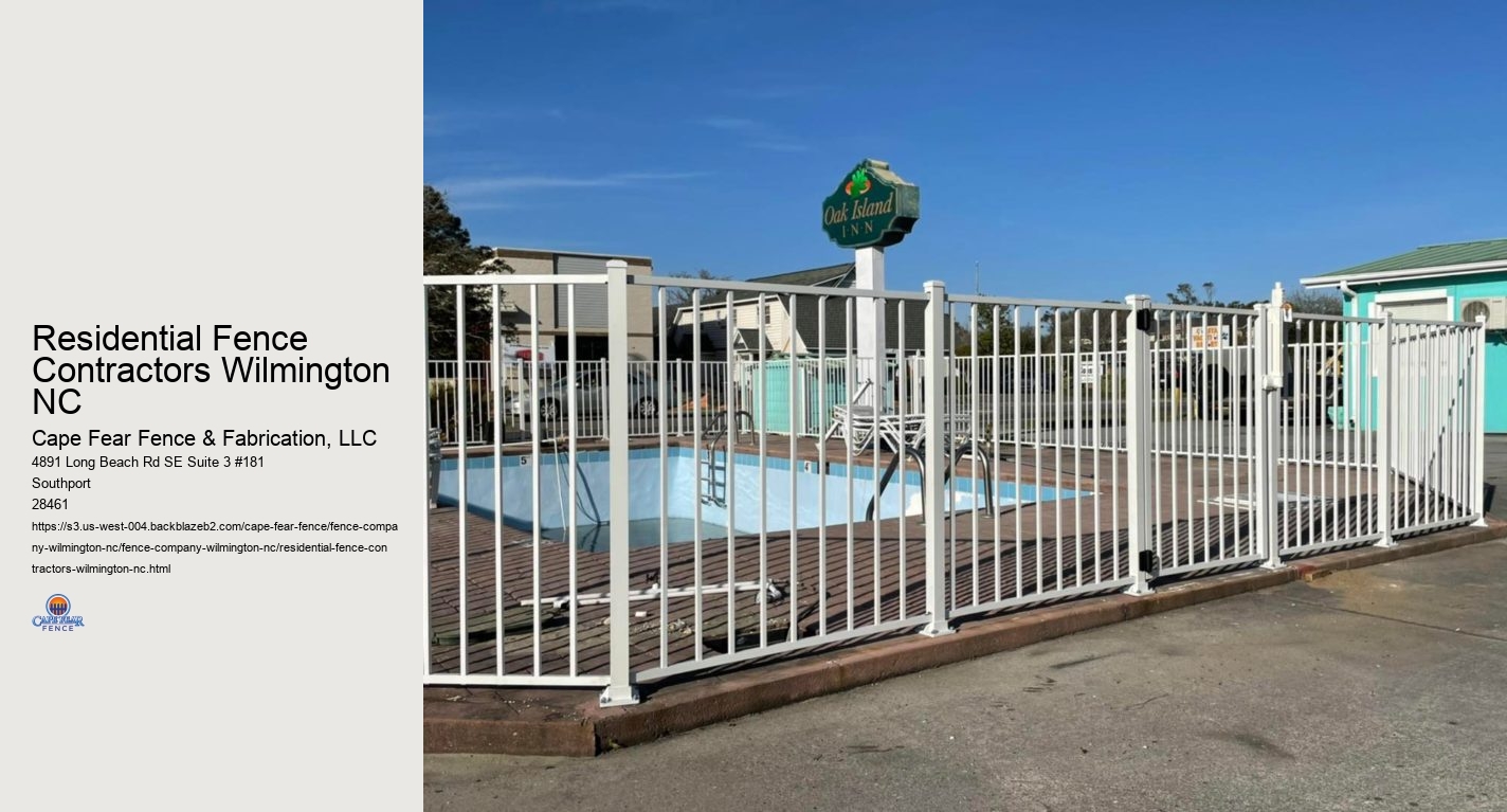 Residential Fence Contractors Wilmington NC