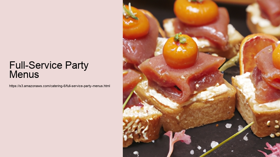 Full-Service Party Menus