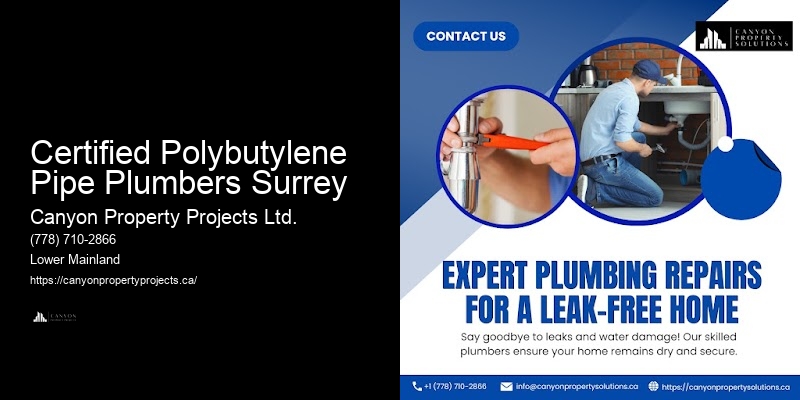 Polybutylene Plumbing Safety Guidelines Certified Polybutylene Pipe Plumbers Surrey