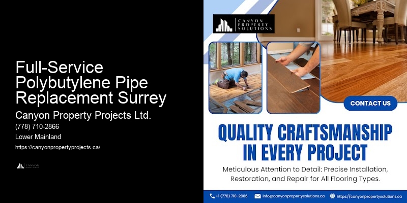 Polybutylene Pipe Replacement Financing Full-Service Polybutylene Pipe Replacement Surrey
