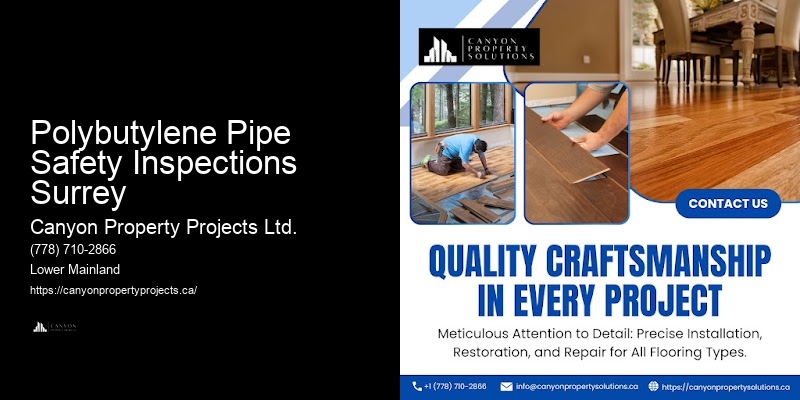 Polybutylene Pipe Replacement Estimates Polybutylene Pipe Safety Inspections Surrey