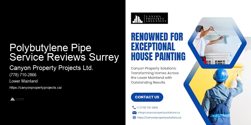 Polybutylene Pipe Service Reviews Surrey Certified Plumbers for Polybutylene