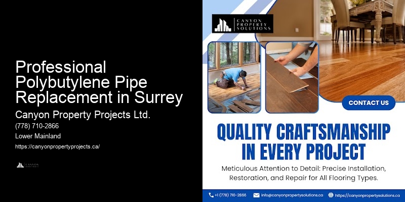 Polybutylene Water Pipe Replacement Professional Polybutylene Pipe Replacement in Surrey