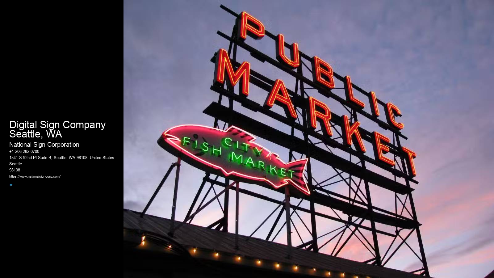 Outdoor Led Advertising Digital Sign Company Seattle, WA