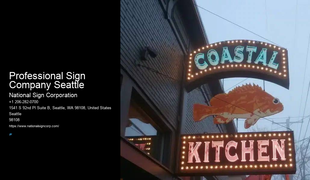Professional Sign Company Seattle sign installation services