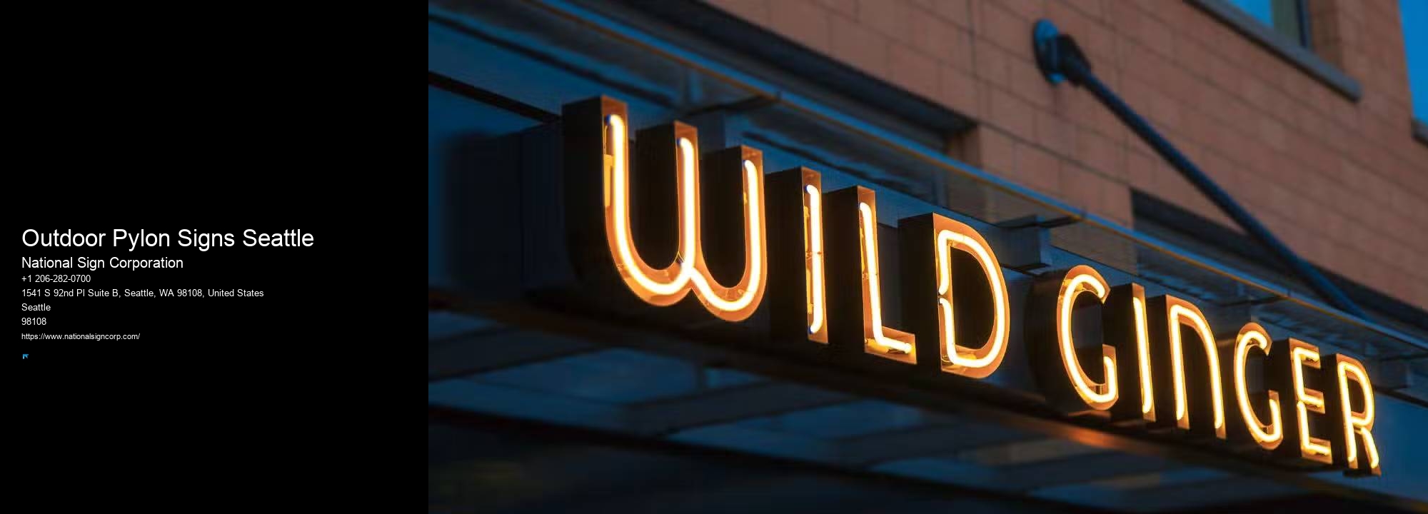Energy-Efficient LED Border Lighting Outdoor Pylon Signs Seattle