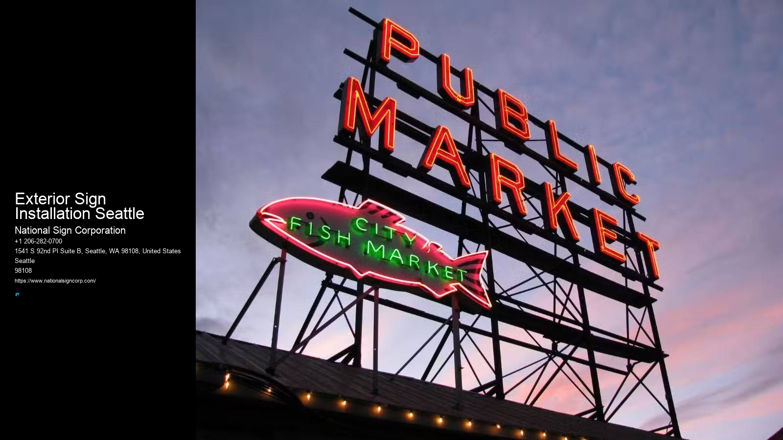 Exterior Sign Installation Seattle Retail Sign Installation