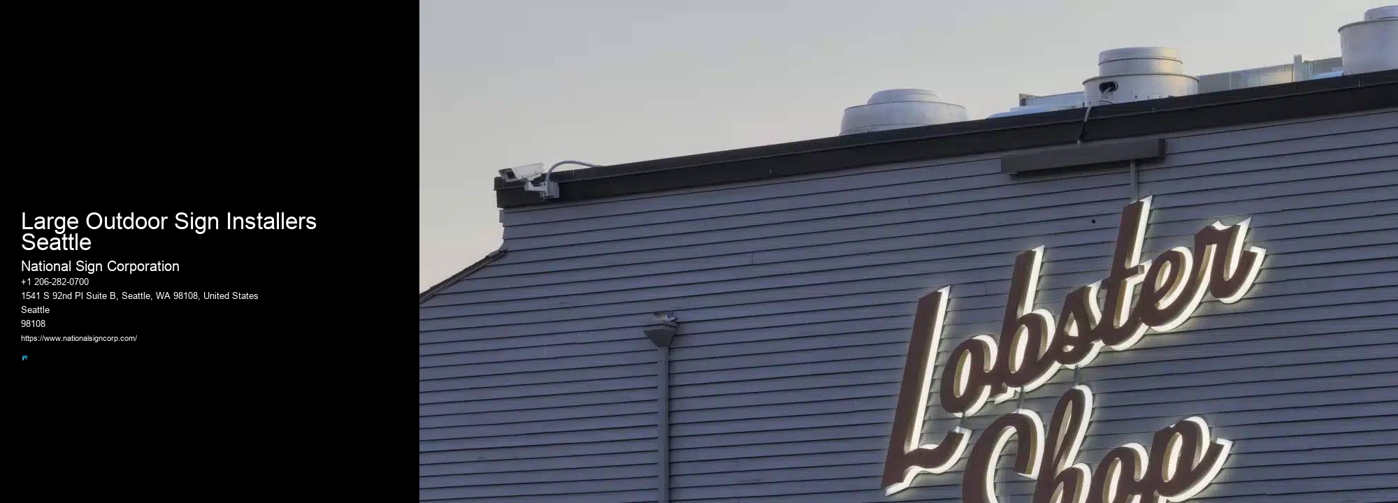 Reliable Outdoor Led Sign Installation Large Outdoor Sign Installers Seattle