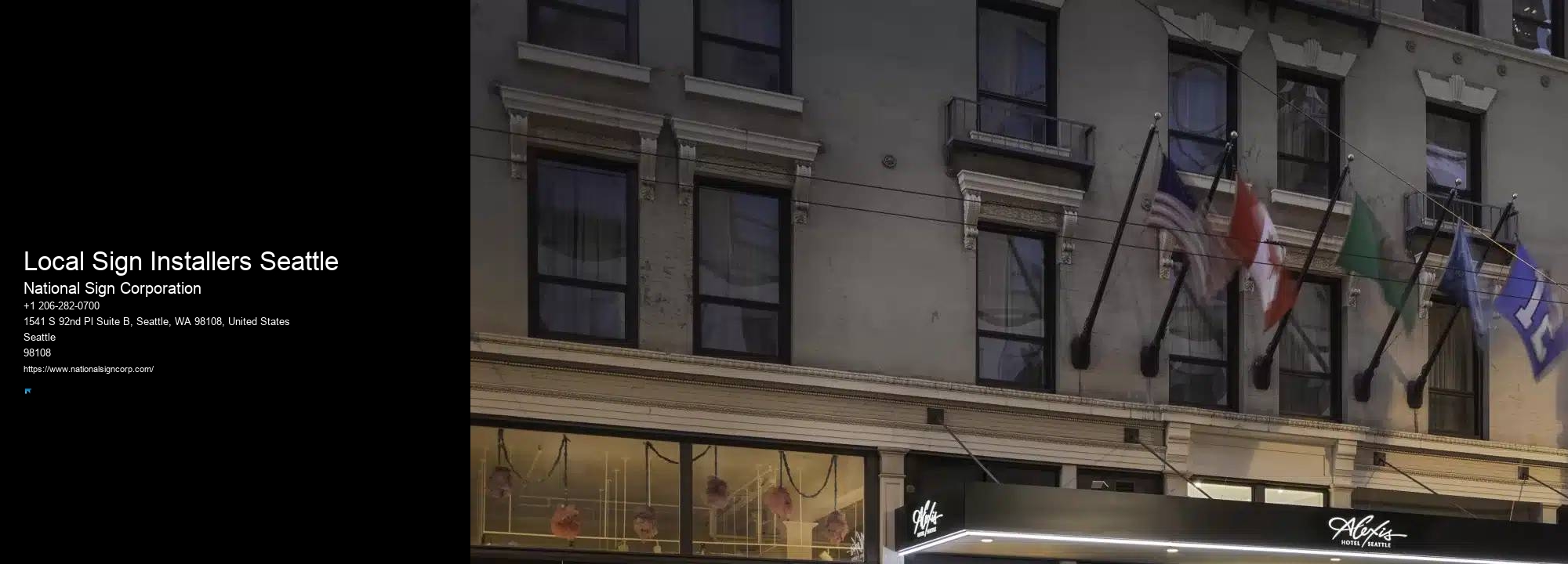 Digital Led Display Installation Local Sign Installers Seattle