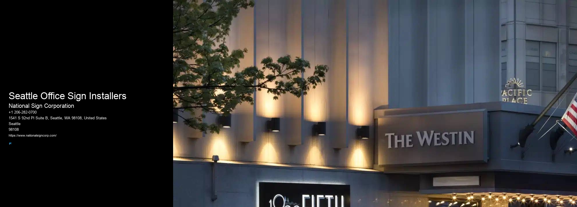 Pylon Sign Installation Seattle Office Sign Installers