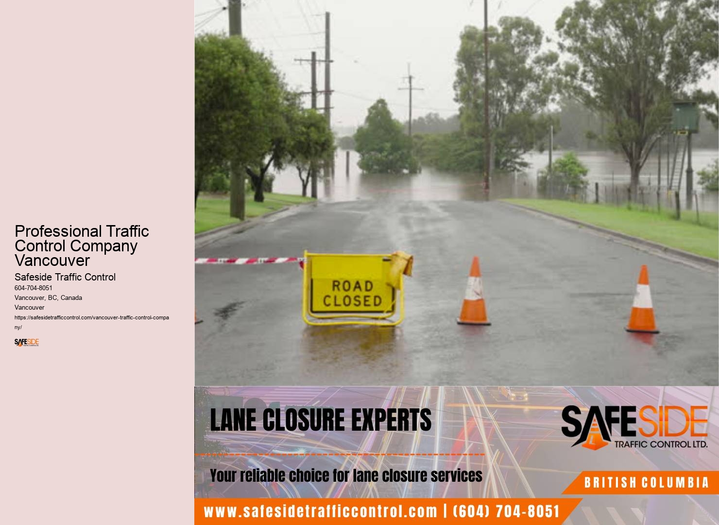 Professional Traffic Control Company Vancouver traffic control training center