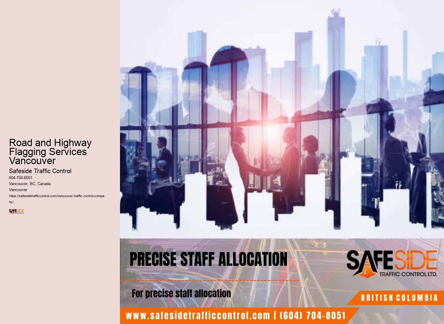 Traffic flow optimization Road and Highway Flagging Services Vancouver