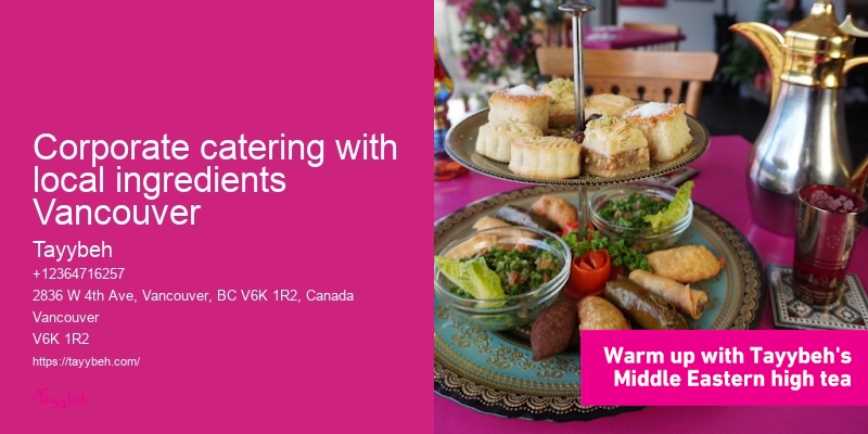 Corporate catering with local ingredients Vancouver