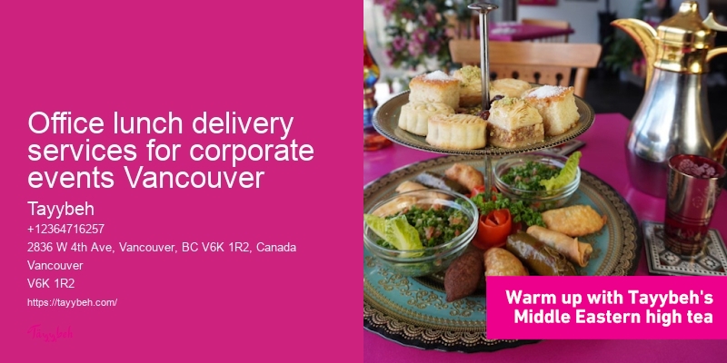 Office lunch delivery services for corporate events Vancouver