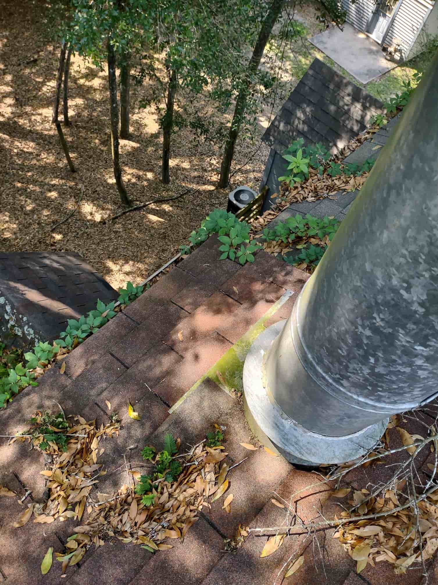 leaf blower gutter