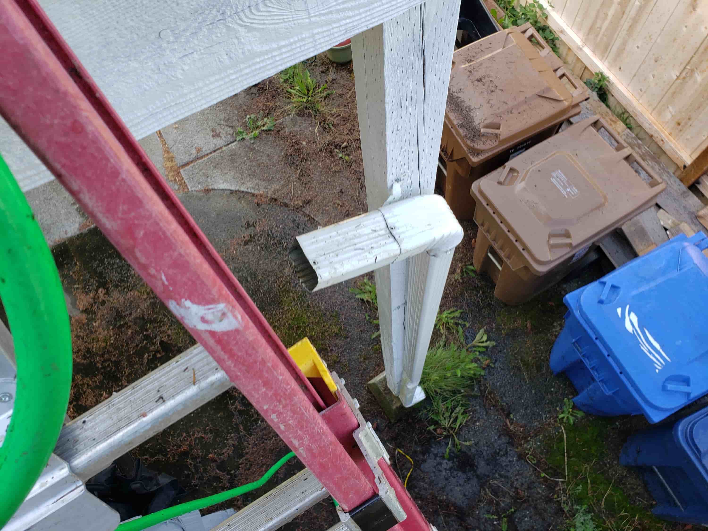 power washing gutters