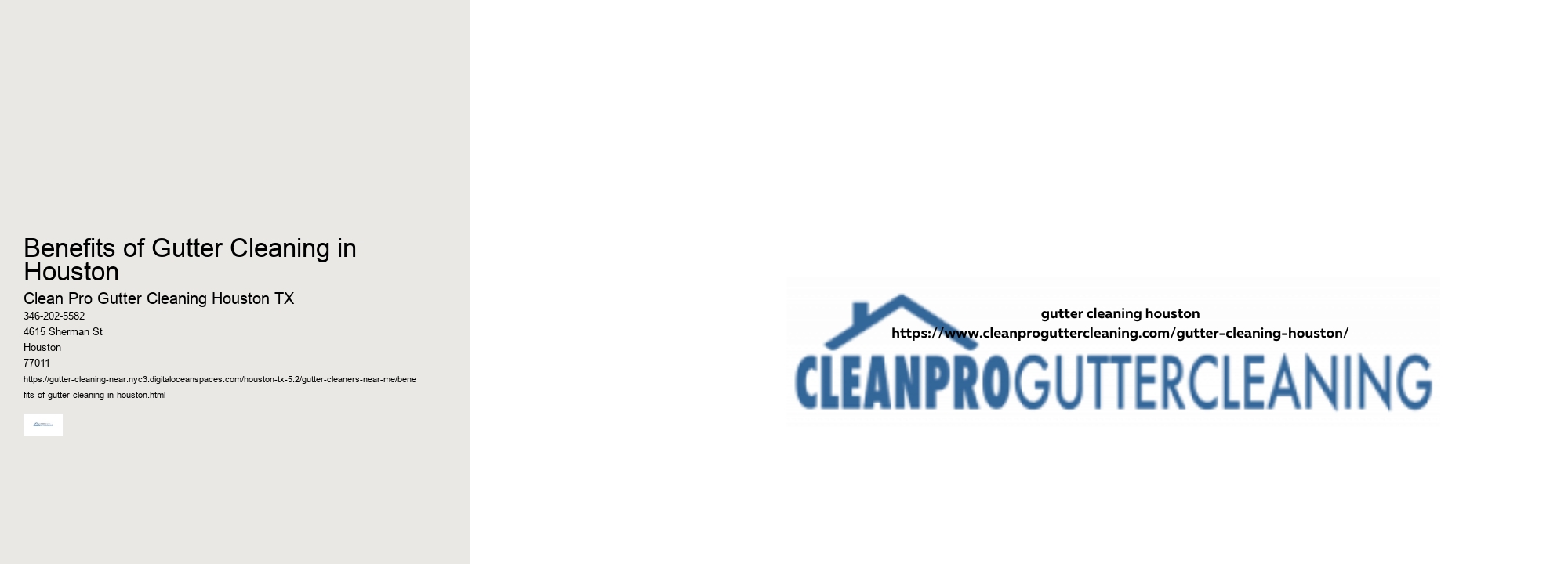 Benefits of Gutter Cleaning in Houston 