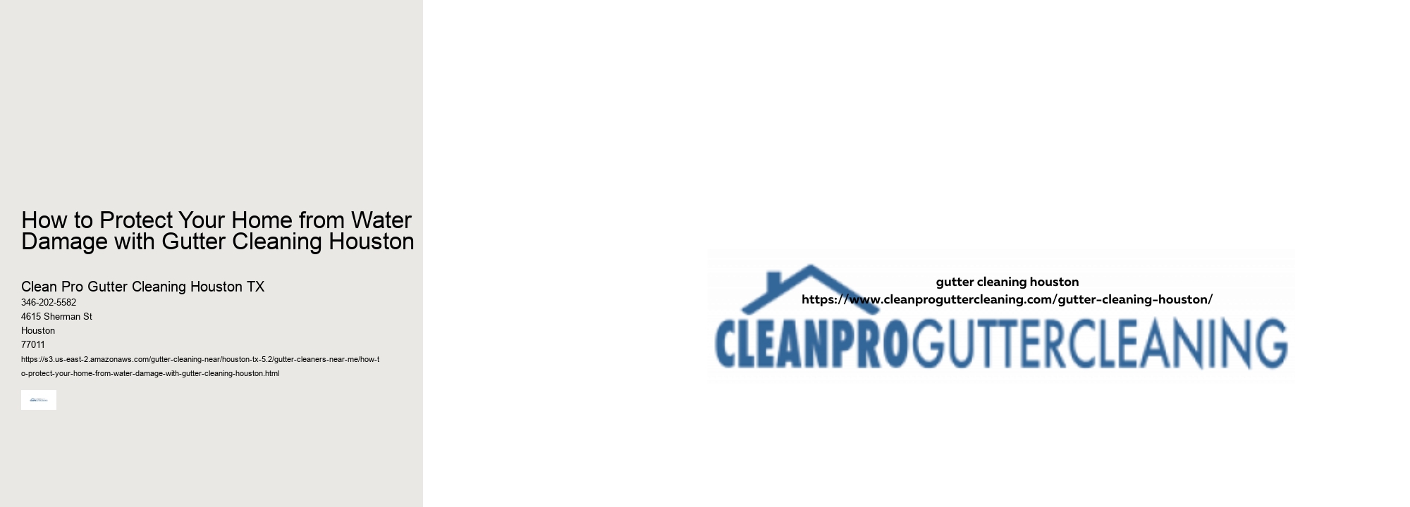 How to Protect Your Home from Water Damage with Gutter Cleaning Houston 
