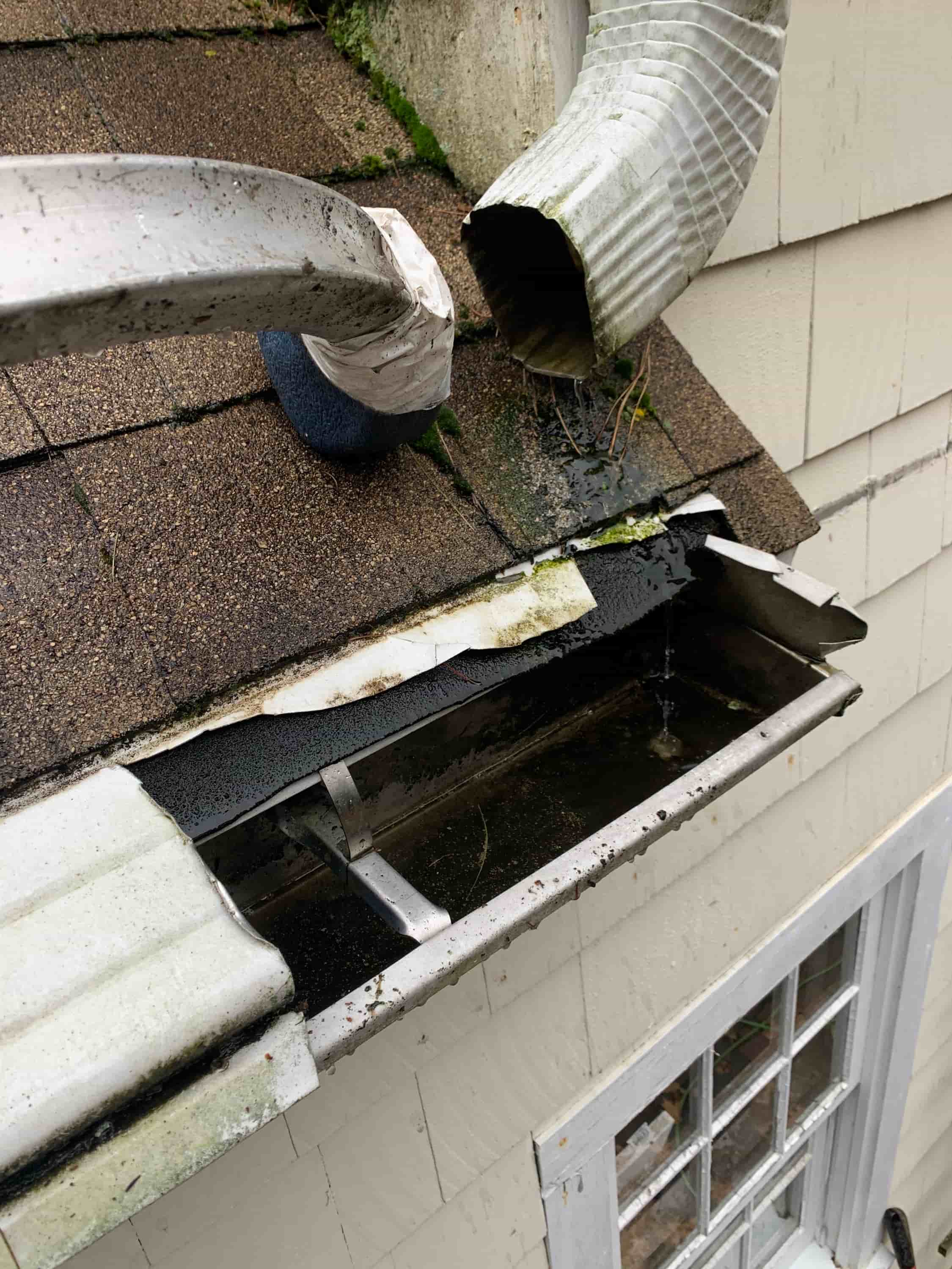 clean underground gutter drain