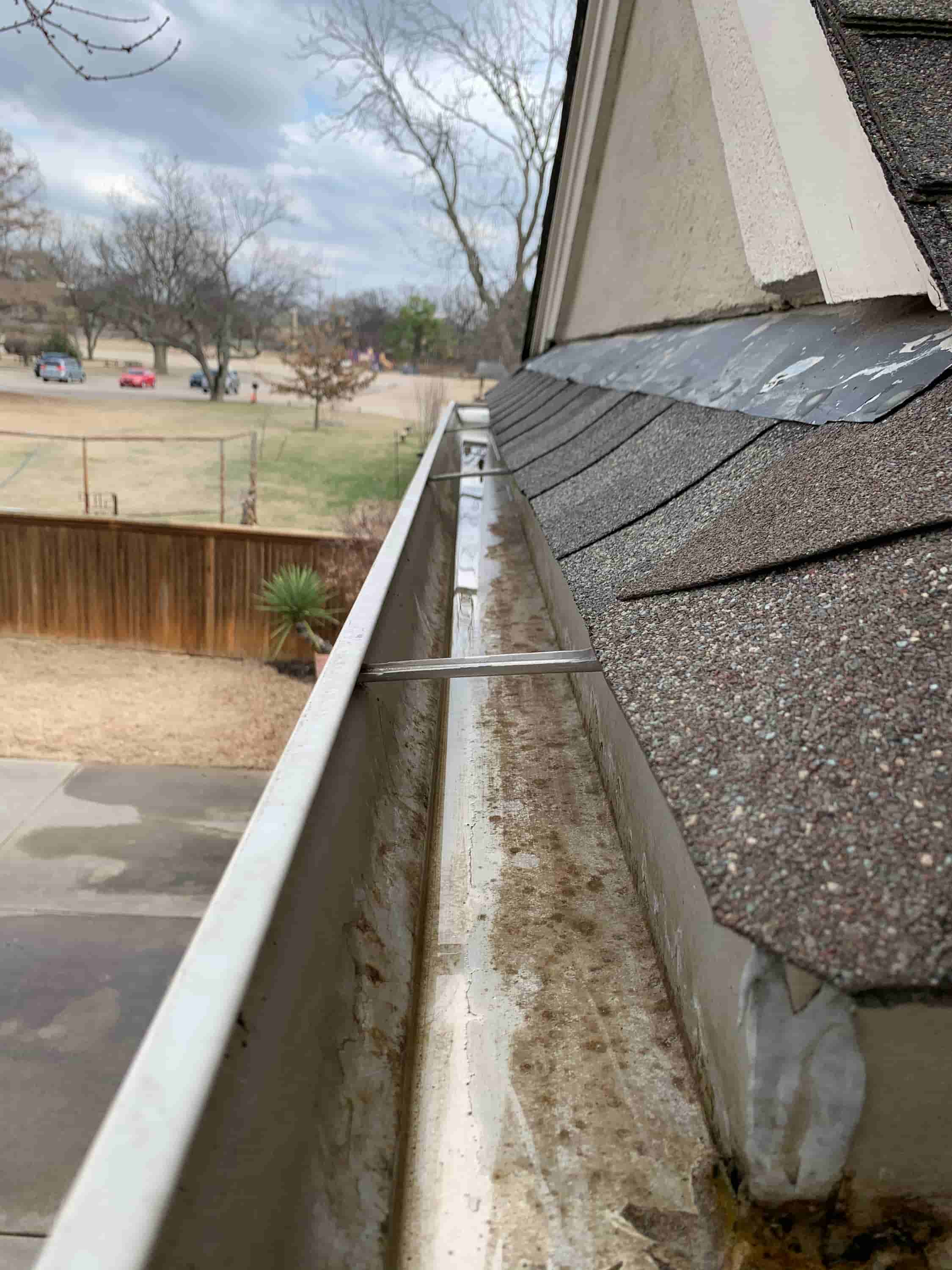 clogged rain gutter downspout