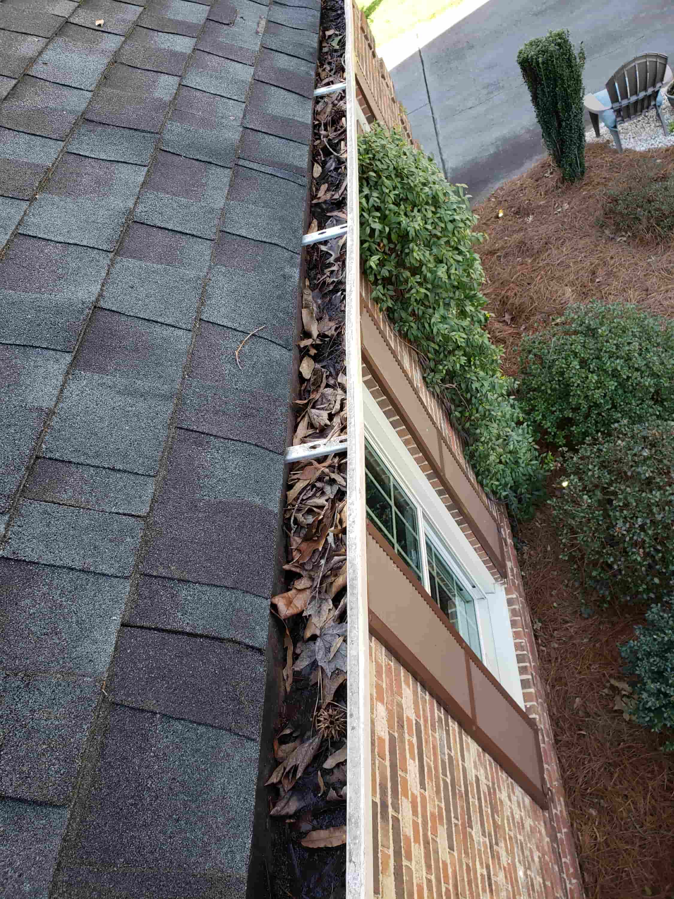 clean rain gutter
