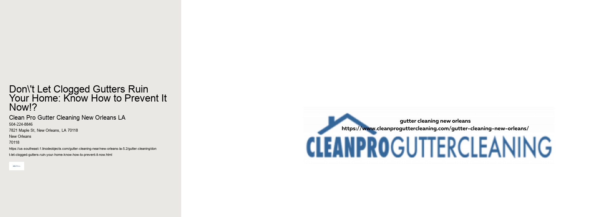 Don't Let Clogged Gutters Ruin Your Home: Know How to Prevent It Now!?