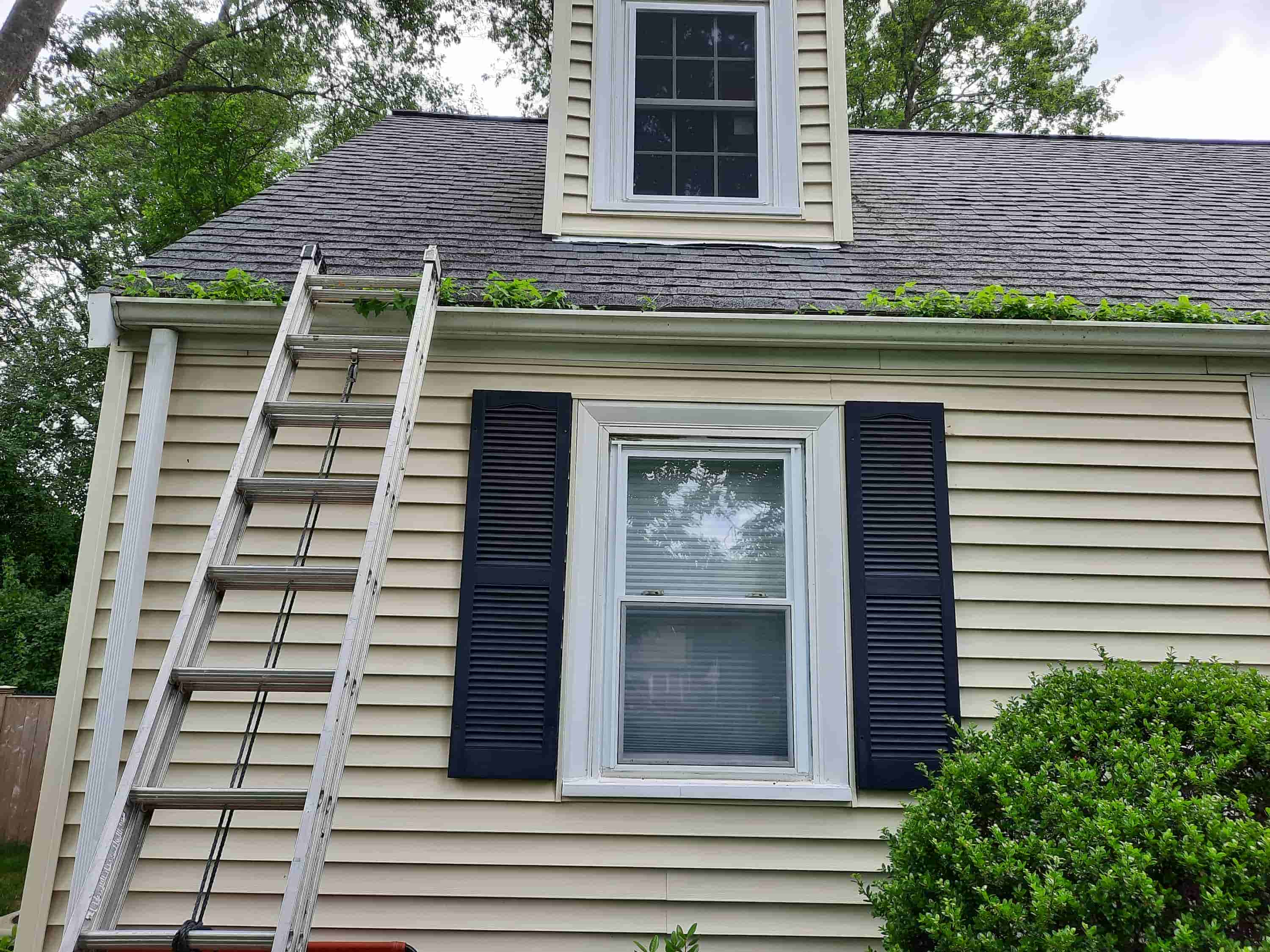 how to clean gutters 2 story house