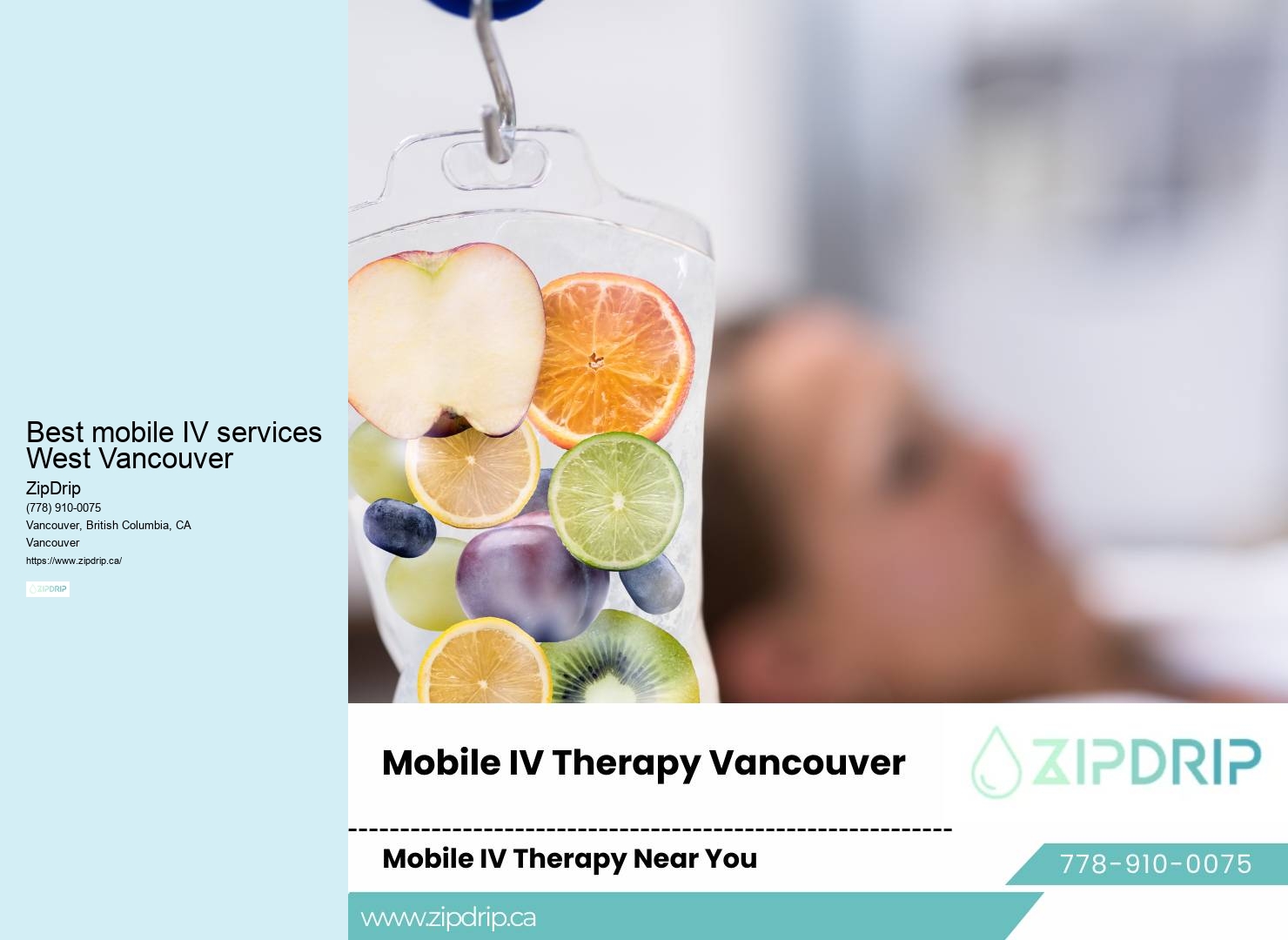 Immune boost IV drips Best mobile IV services West Vancouver