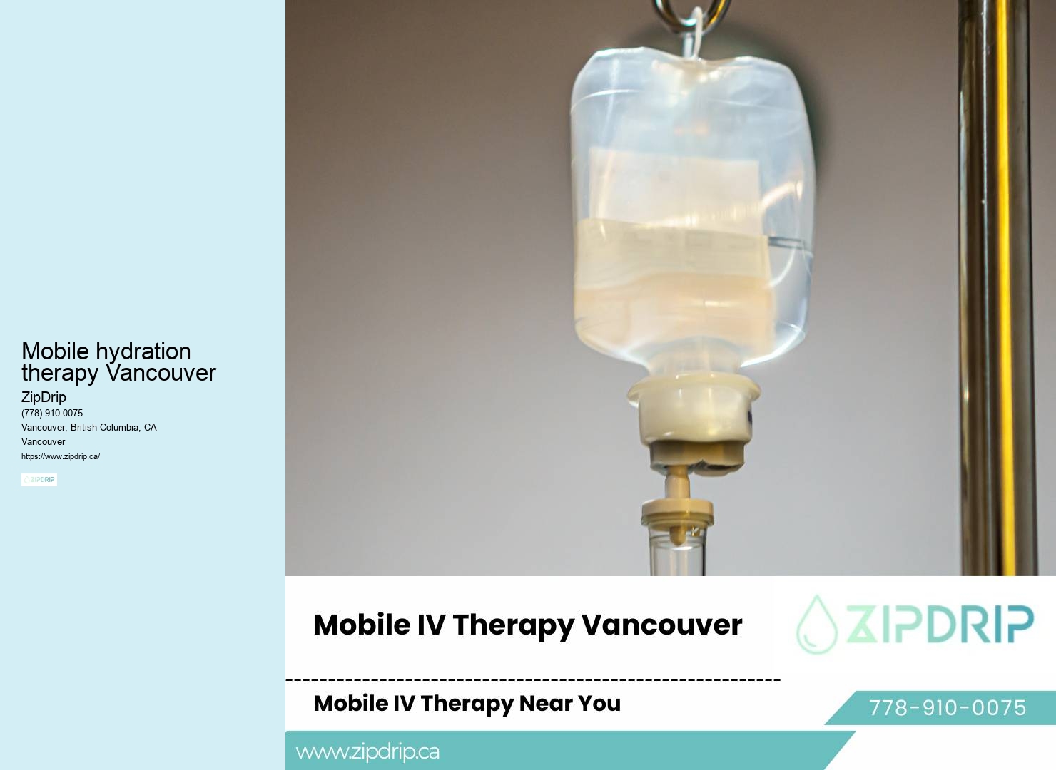 Hangover IV therapy Mobile hydration therapy Vancouver