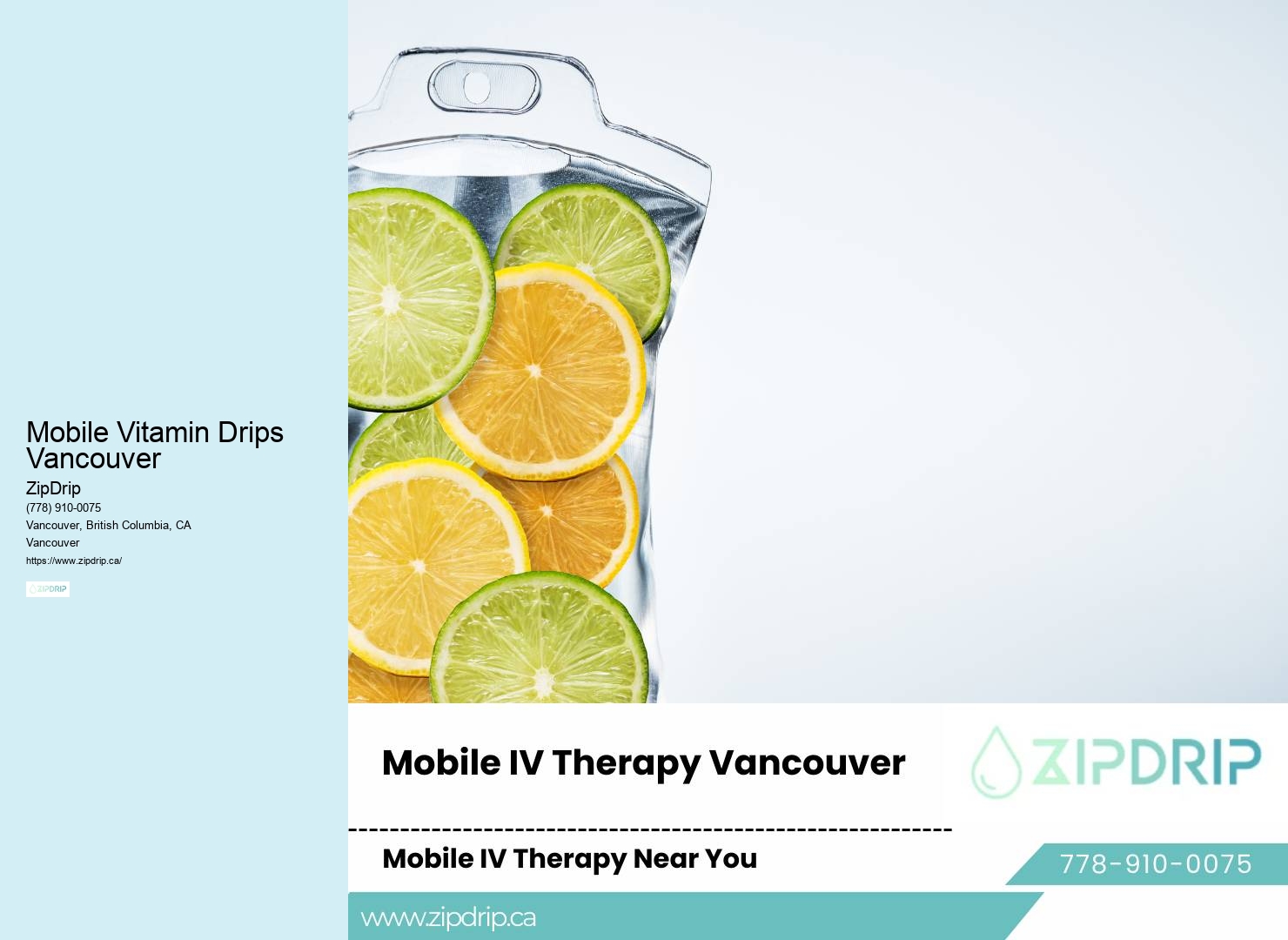 Mobile Vitamin Drips Vancouver Mobile IV Nutrients