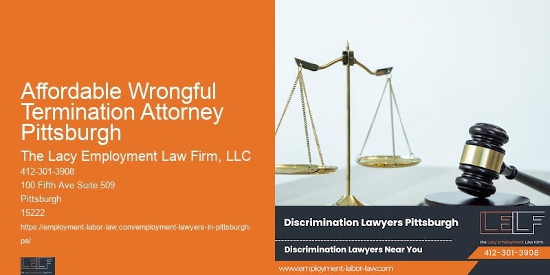 Employee Legal Services Affordable Wrongful Termination Attorney Pittsburgh