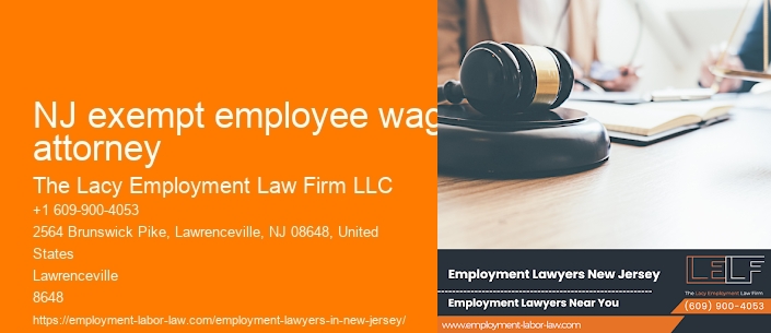 NJ exempt employee wage attorney