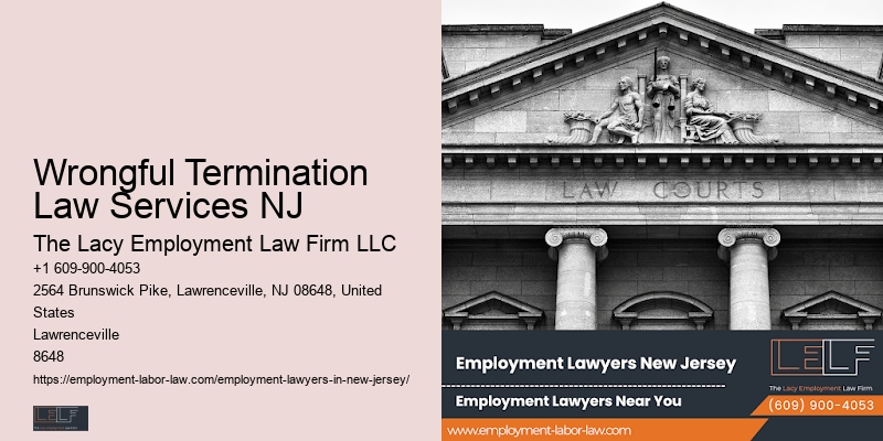 Wrongful Termination Law Services NJ