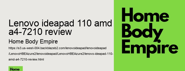 lenovo ideapad 110 amd a4-7210 review