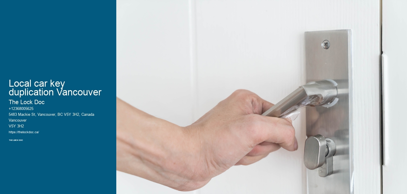 Local car key duplication Vancouver