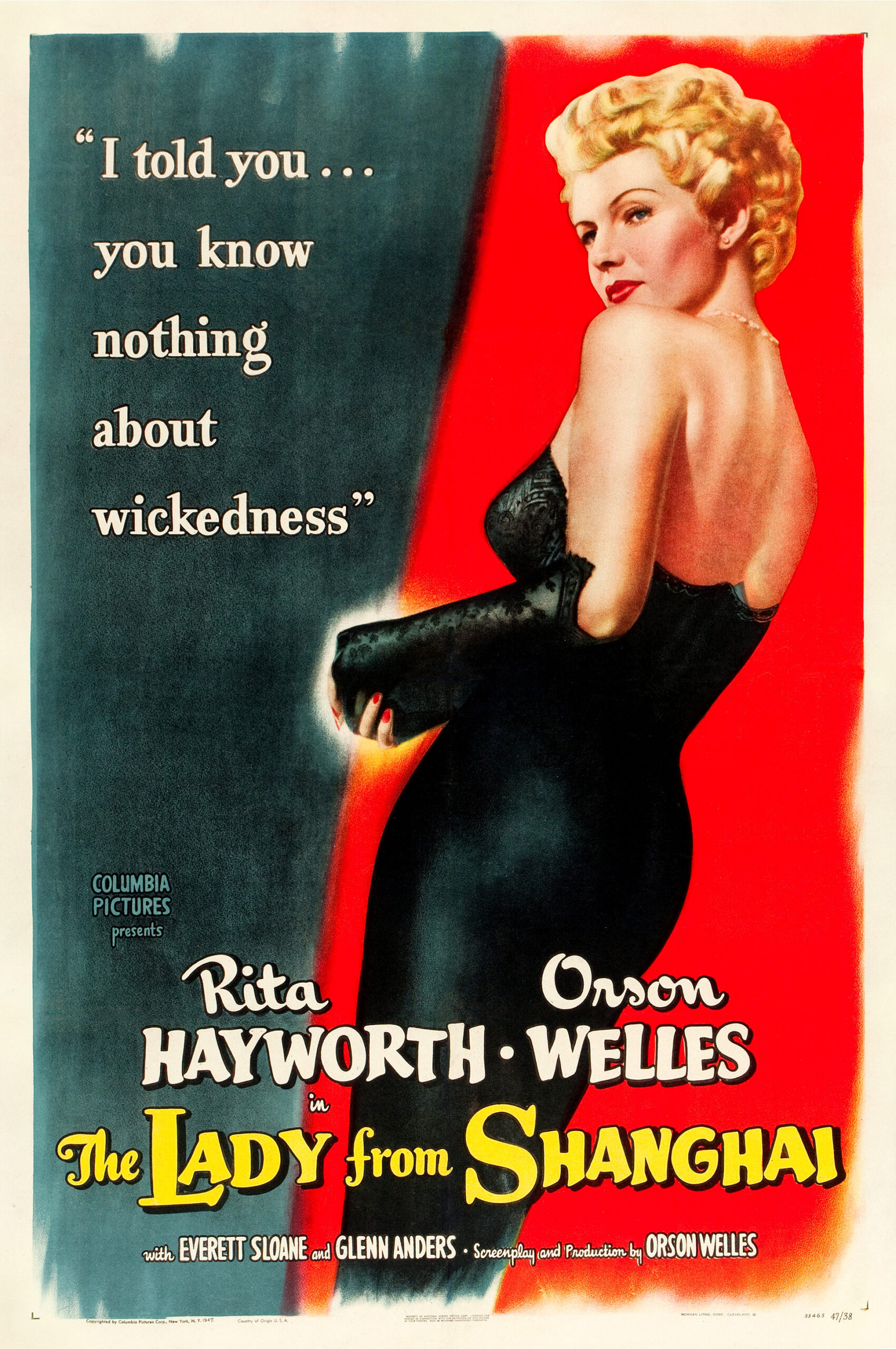 La dama de Shangai - cartel