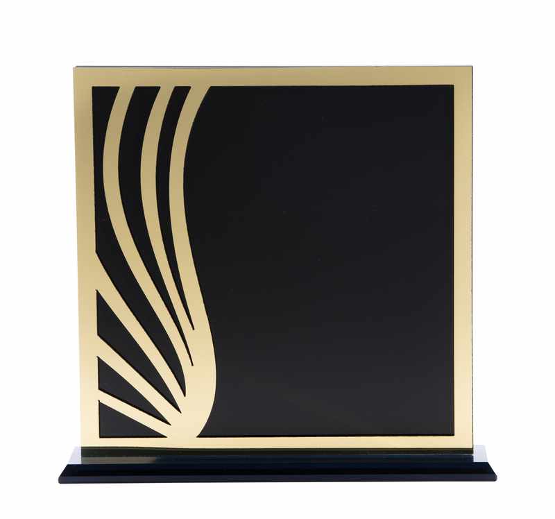 Black Laser Glass with Acrylic