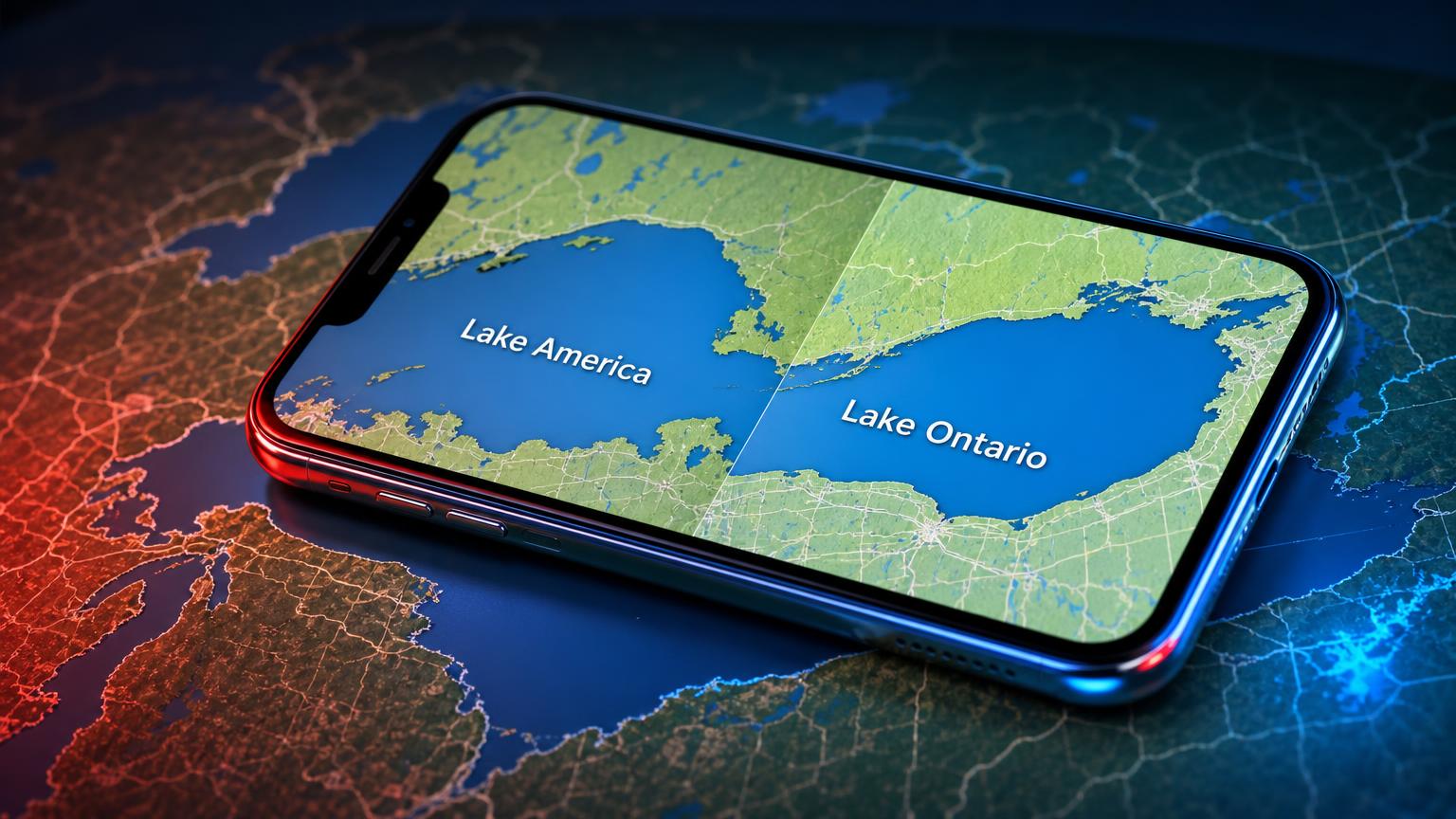 Google Maps Shows Lake America in the U.S.